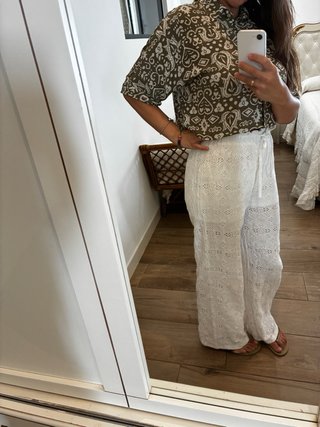 Conjunto Lefties Pantalón Blanco y Camiseta Verde
