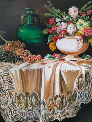 Pintura al óleo naturaleza muerta