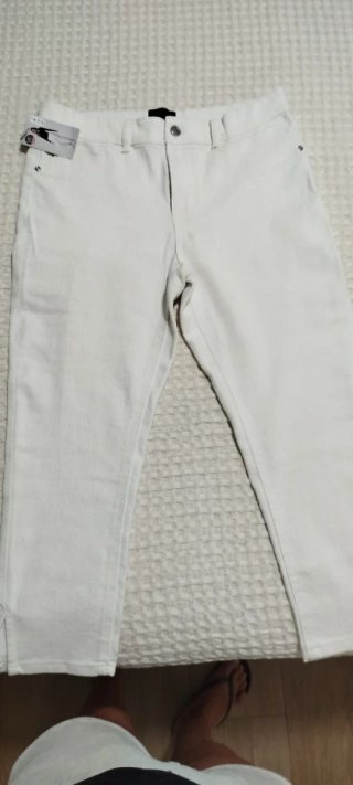 Pantalón vaquero  blanco talla M