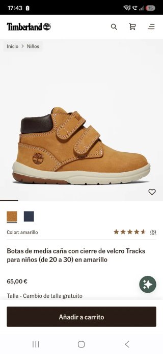 Botín niño Timberland Talla 26