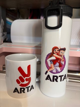 Lote Arta: Taza y Botella Personalizadas