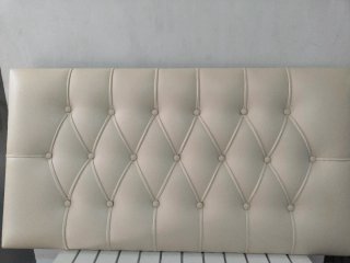 Cabecero Polipiel Beige Acolchado
