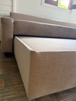 Sofá cama chaise longue beige