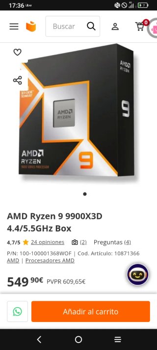 Ryzen 9 9900X3D Nuevo