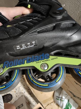 Patines en línea Rollerblade negros y verdes