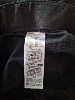 Pantalón Trekking Hombre Convertible Negro/Gris