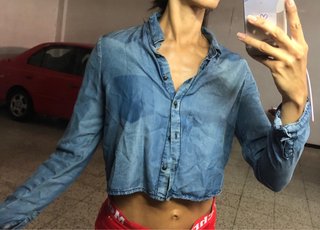 Camiseta vaquera Bershka SMEX26