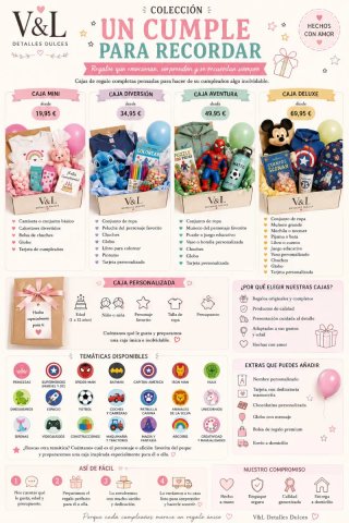 Cajas temáticas personalizadas para peques