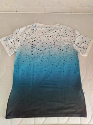 Camiseta War Wolf Degradado Azul y Blanco