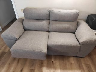 Sofá  3 plazas extensible / deslizante (Gris)