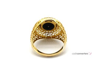sello oro 18k con piedra con circonita