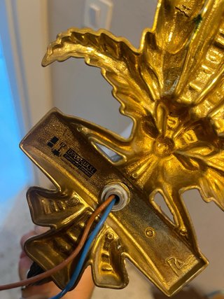 Pareja Apliques Bronce Antiguos Cristal