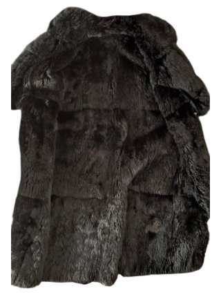 Abrigo largo de piel para hombre