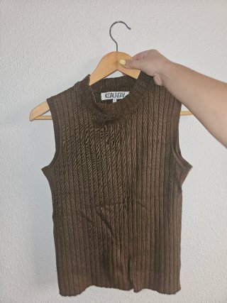 Top KOALABAY sin mangas marrón talla S