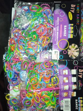 Lote 12 Paquetes Gomitas Loom Bands