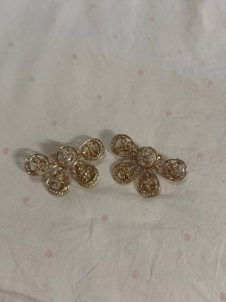 Pendientes Chanel Flor Dorados