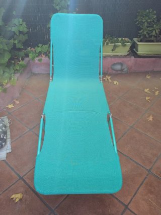 Hamaca plegable azul para jardín