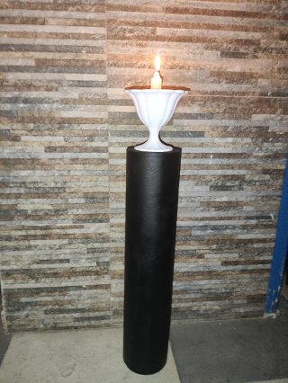 Portavelas Negro y Blanco