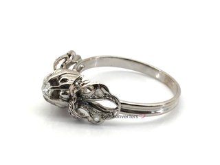 anillo oro 18k con piedra con diamante