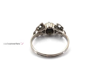 anillo oro 18k con piedra con diamante