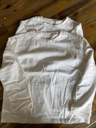 2 Camisetas Manga Larga Blancas