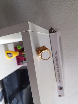 Anillo cabeza de león oro.