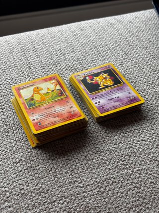 Lote 80 cartas Pokémon Base Set antiguas