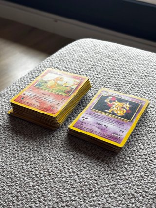 Lote 80 cartas Pokémon Base Set antiguas