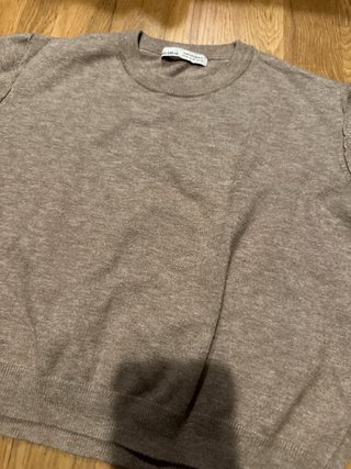 Camisa manga larga marrón talla m nueva