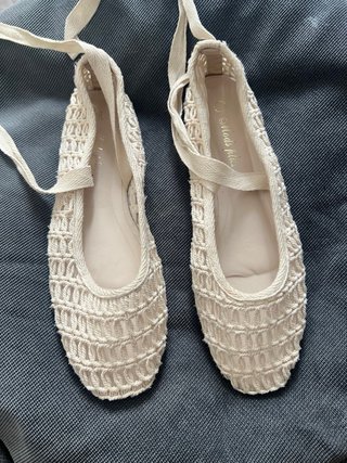 Bailarinas crochet con cordones