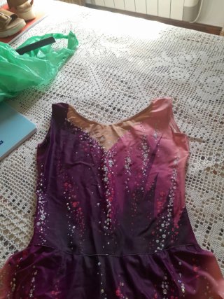 Maillot Rítmica Morado y Rosa de xiros Galicia