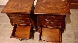 Coppia comodini classici da restaurare