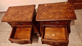 Coppia comodini classici da restaurare