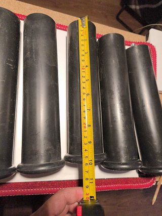 Patas de somier negras (6 unidades)