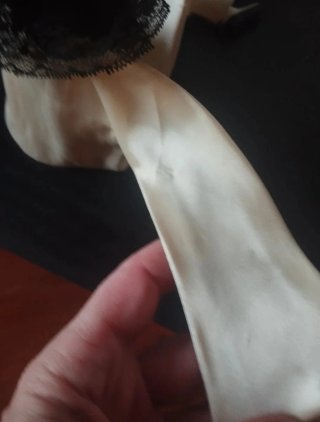 Statuina Pierrot Vintage anni 70 Porcellana/Tessut