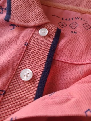 Polo Easy Wear Rosa Estampado