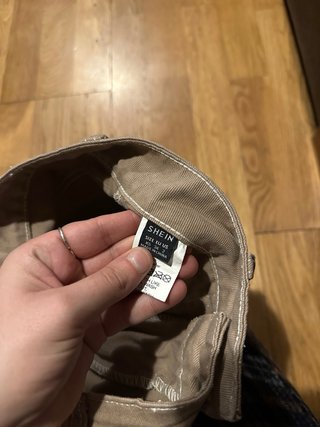 Pantalón cargo mujer marrón tiro alto talla xs