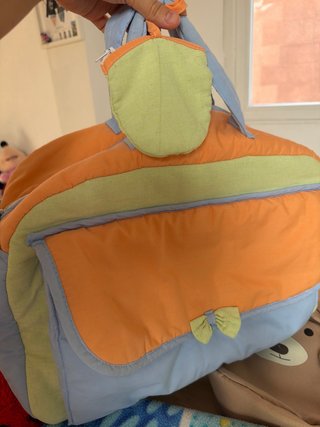 Maleta bebé, mochila y manta.