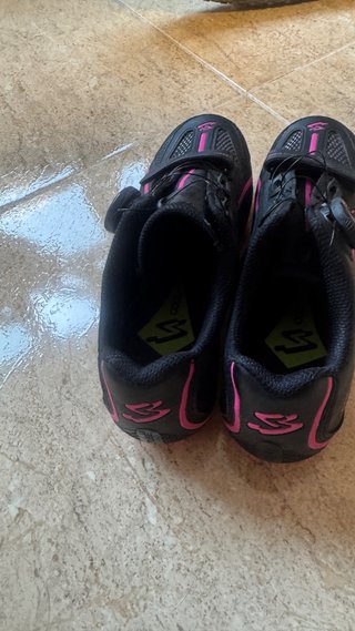 Zapatillas Ciclismo Spiuk Talla 38 BOA Negra/Rosa