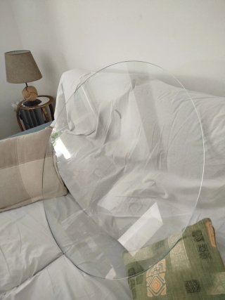 Cristal mesa redonda 90cm