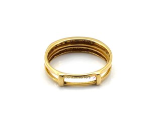 sortija oro 18k con piedra con diamante