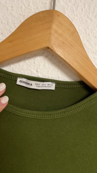 Blusa verde manga larga