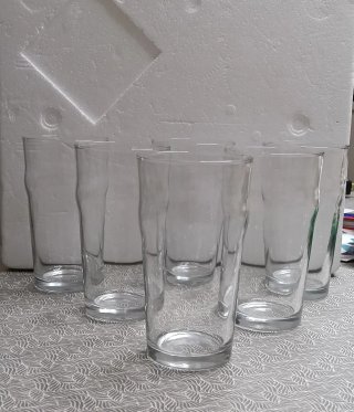 Set de 6 vasos grandes de cristal