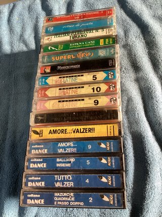 Cassette lotto 15 mc Latino valzer tango