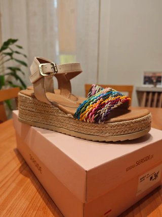 Alpargatas cuña Senda multicolor Talla 37