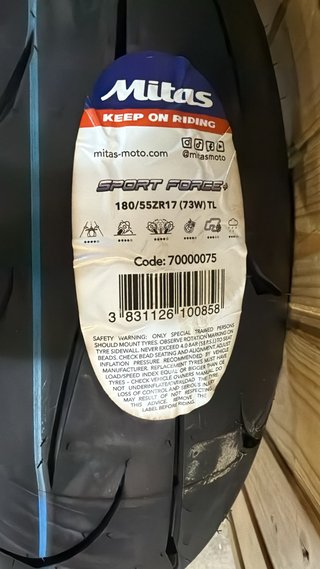 Pareja Neumáticos Mitas Sport Force 120/180