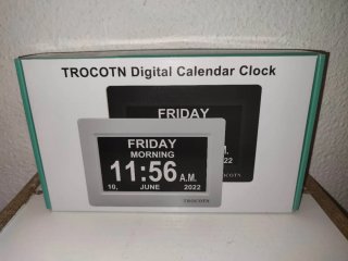 RELOJ CALENDARIO DIGITAL TROCOTN BLANCO COMO NUEVO