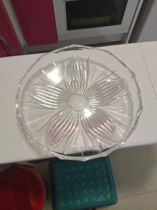 Frutero de cristal decorado