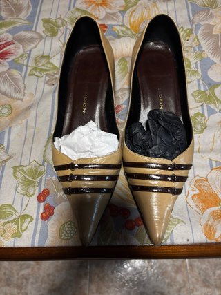 Zapatos de vestir London beige talla 37