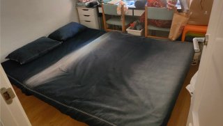 Sofá Cama Ikea vaquero + 2 Cojines